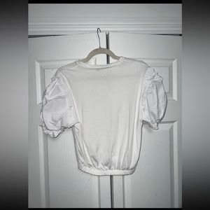 NWT Zara Crop Top puff sleeve. Size Small